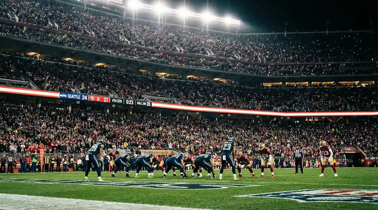 Análisis de líneas de spread en partidos NFL con gráficos de estadísticas y tablero de apuestas