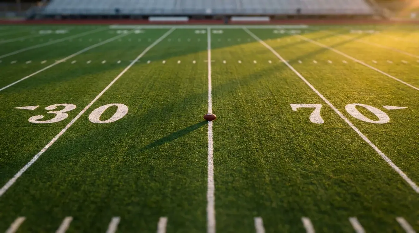 Diagrama de key numbers en apuestas NFL mostrando frecuencia de márgenes de victoria por puntos